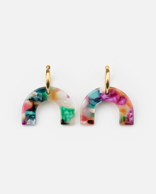 Boucles d'oreilles ARC EN CIEL - Confettis -