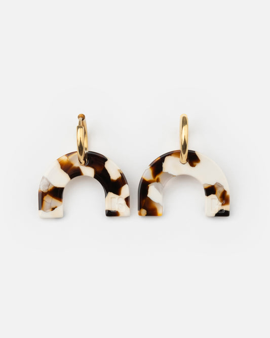 Boucles d'oreilles ARC EN CIEL - Latte -