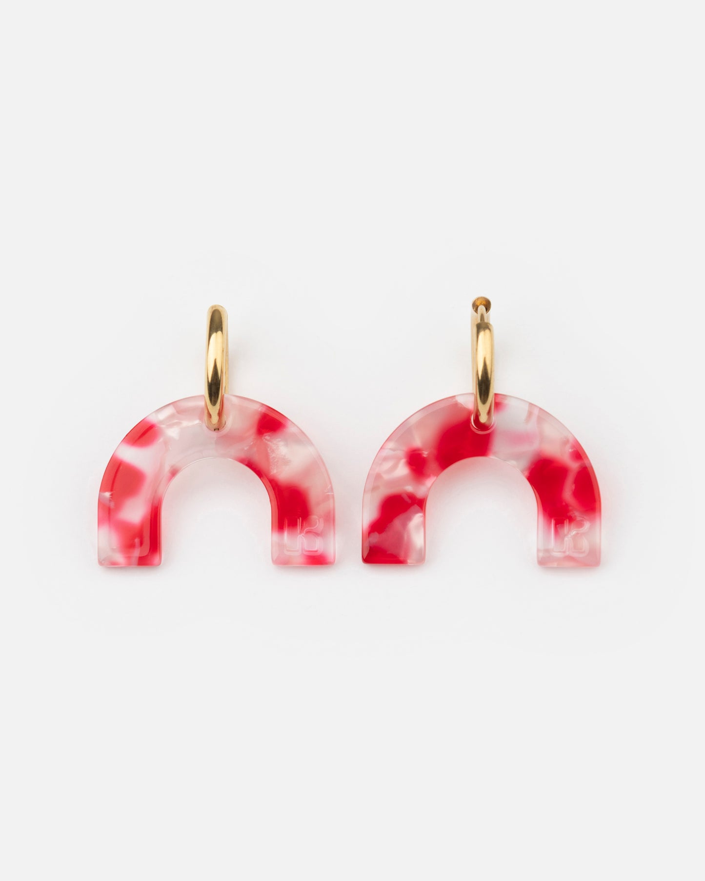 Boucles d'oreilles ARC EN CIEL - Rouge -