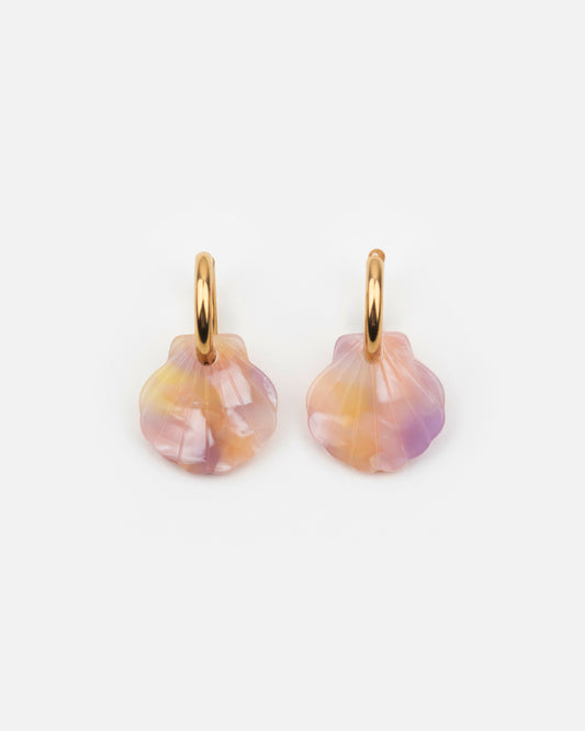 Boucles d'oreilles BABY MERMAID - Rose Orangé -