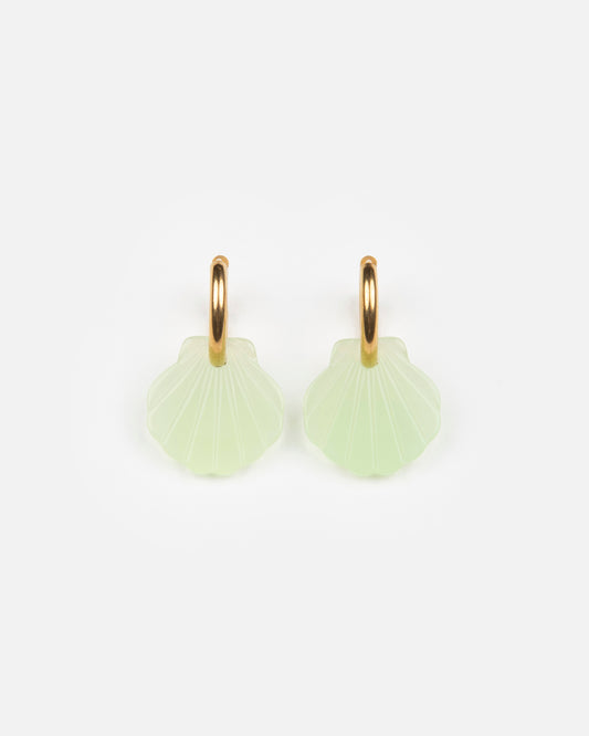 Boucles d'oreilles BABY MERMAID - Vert amande -