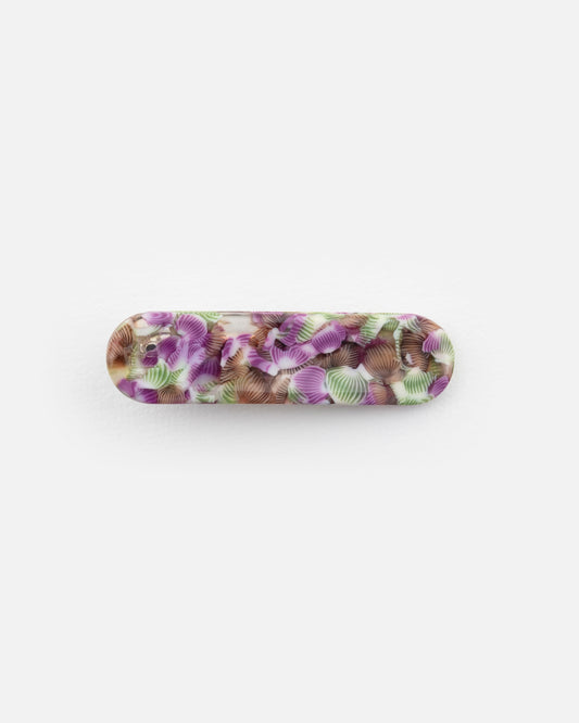 BARRETTE Arrondie - Magenta et Vert