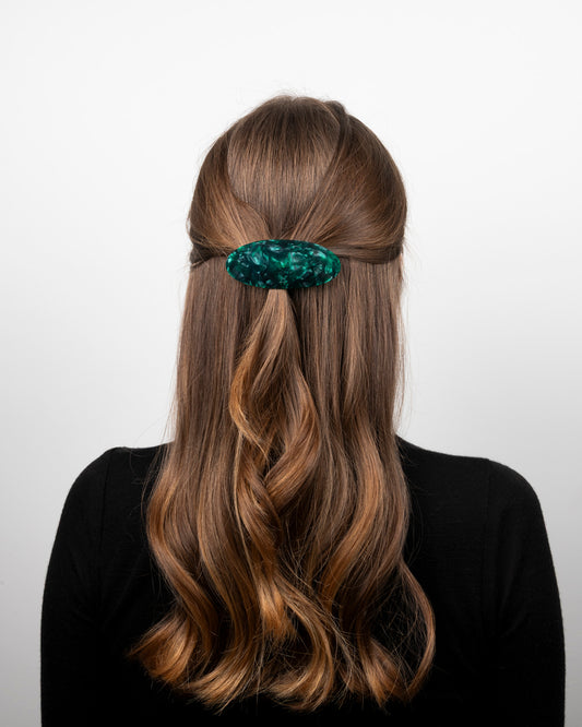 BARRETTE Ovale - VERTE -