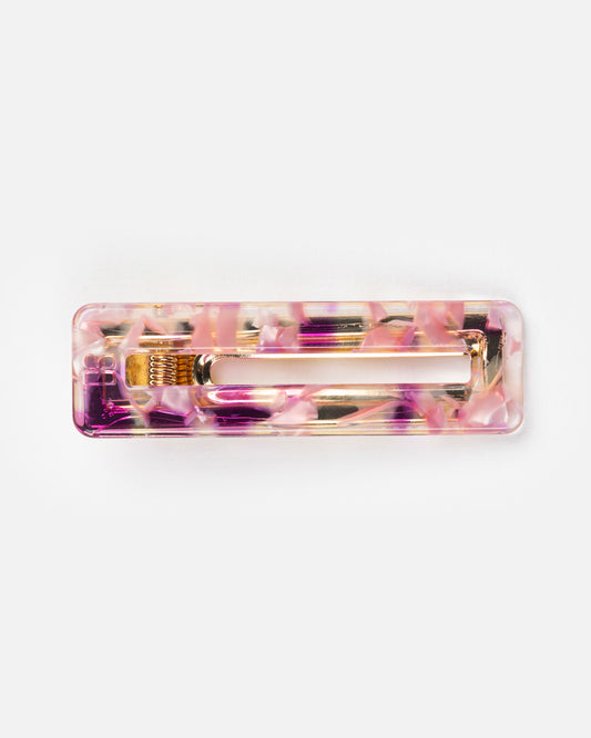 Barrette RECTANGLE - Pink -