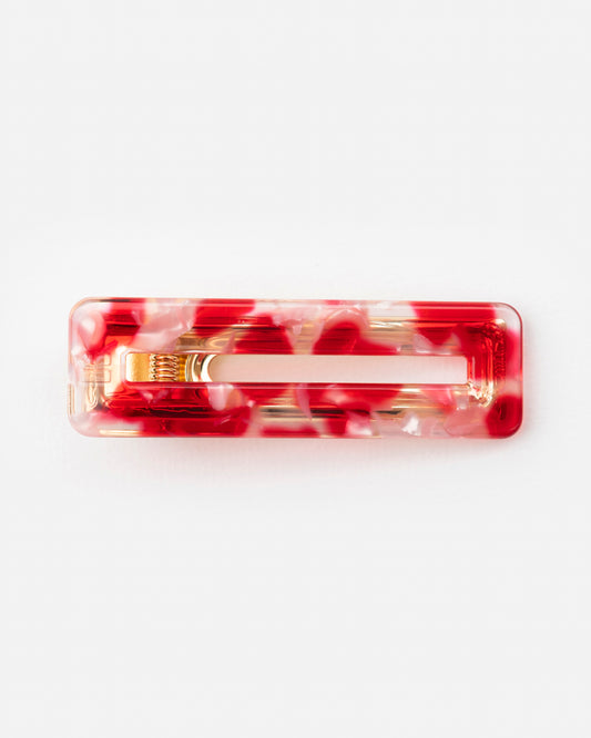 Barrette RECTANGLE - Rouge -