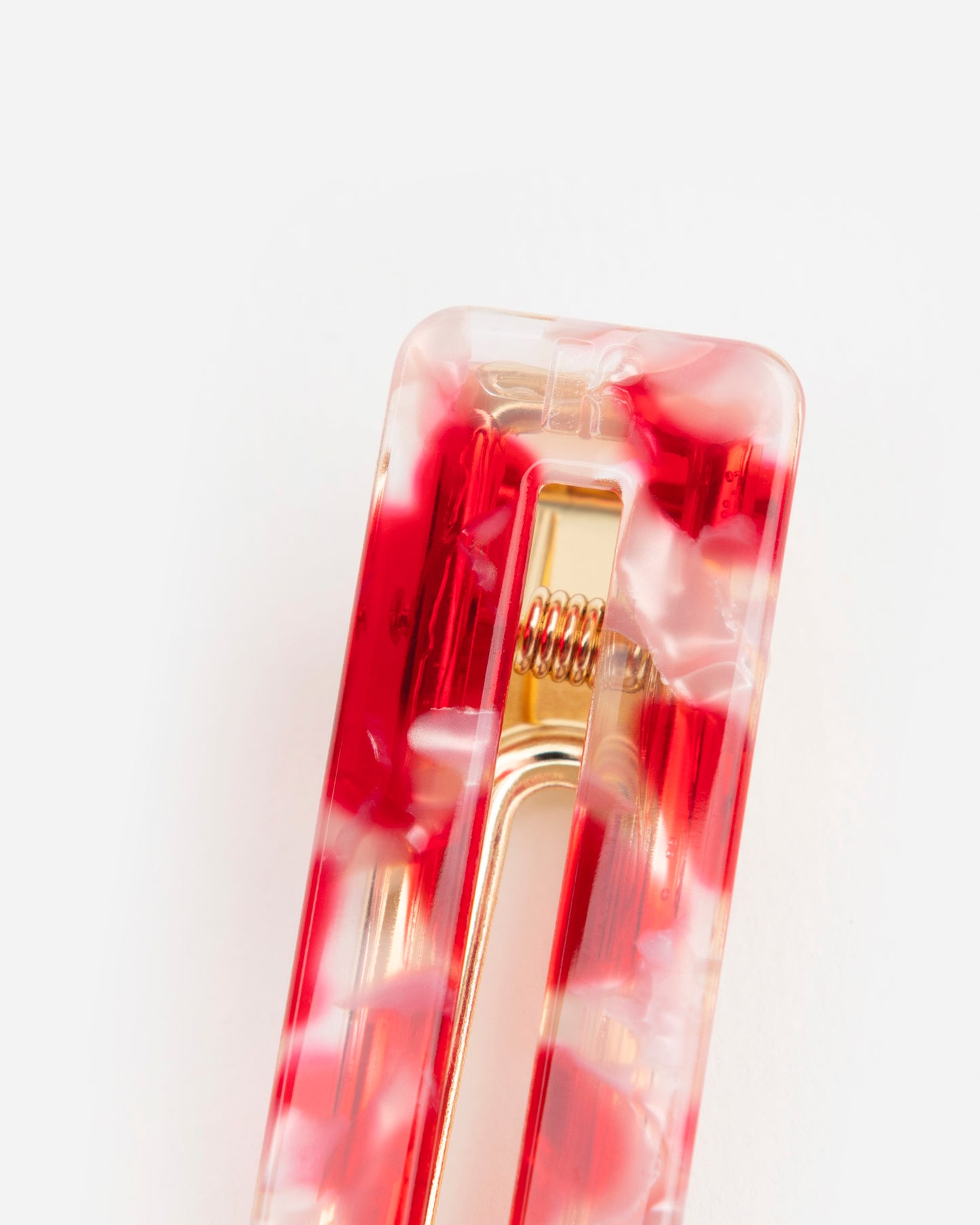 Barrette RECTANGLE - Rouge -