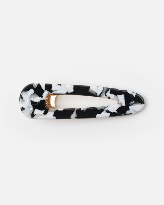 Barrette TRIANGLE - Noir et blanc -