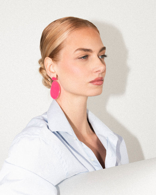 Boucles d'oreilles OVÉ - Fuchsia -