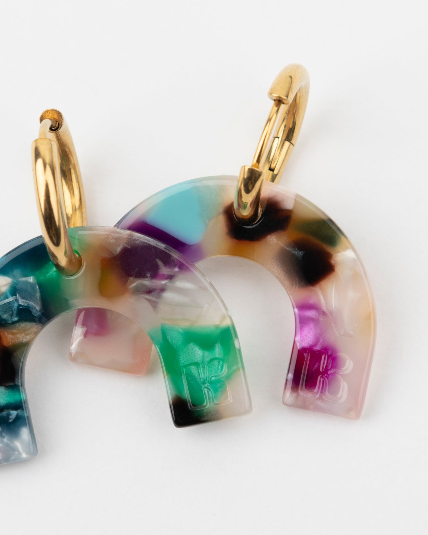 Boucles d'oreilles ARC EN CIEL - Confettis -