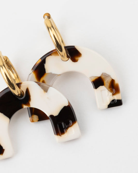 Boucles d'oreilles ARC EN CIEL - Latte -