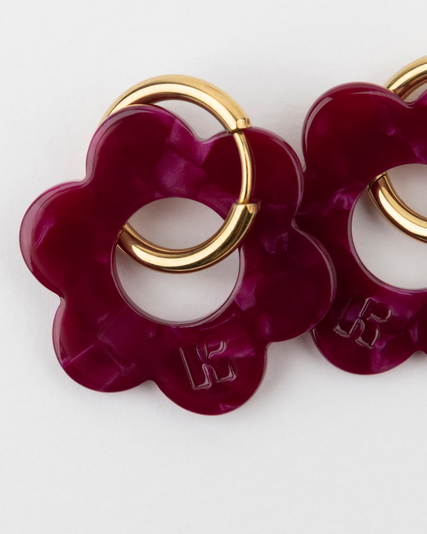 Boucles d'oreilles MAXI FLEURETTE - Cerise -