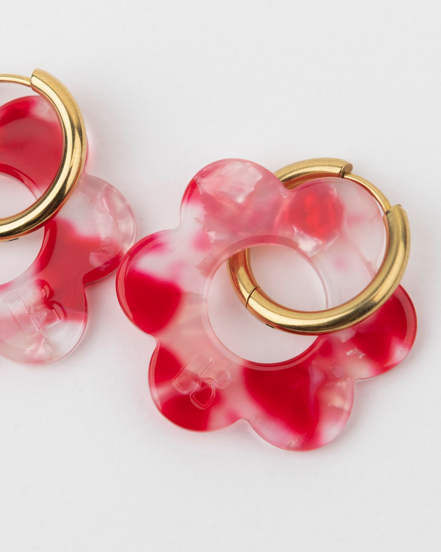 Boucles d'oreilles MAXI FLEURETTE - Rouge -