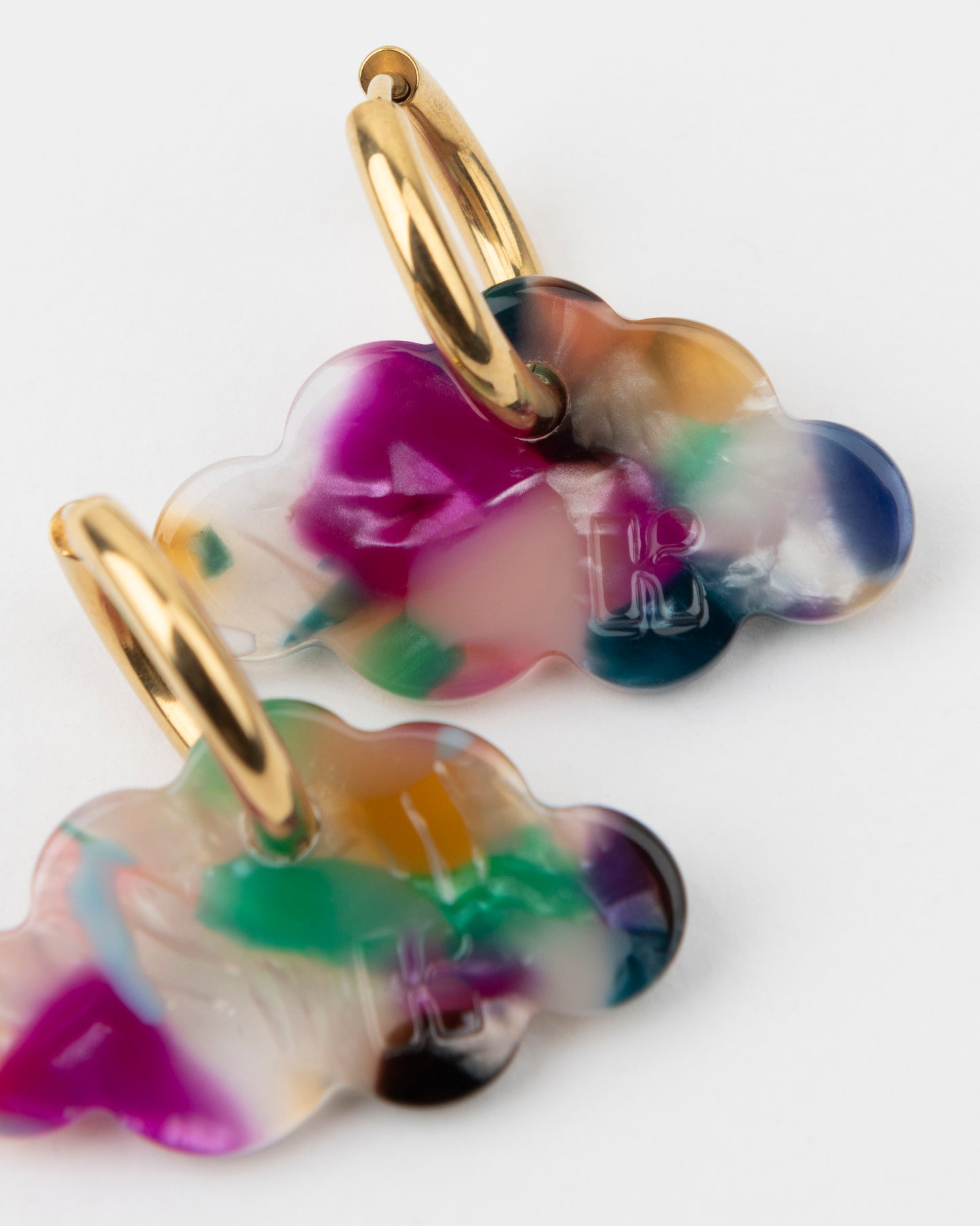 Boucles d'oreilles NUAGE - Confettis -