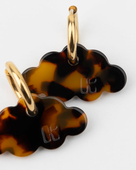 Boucles d'oreilles NUAGE - Écaille -
