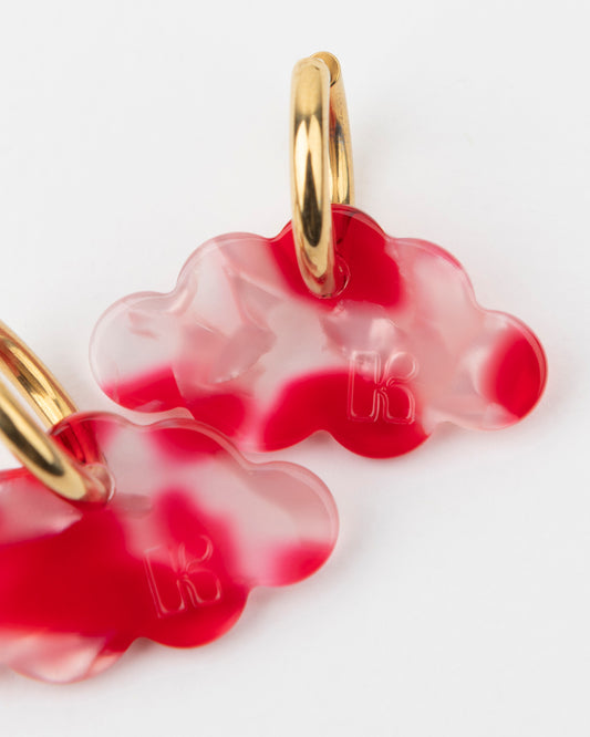 Boucles d'oreilles NUAGE - Rouge -