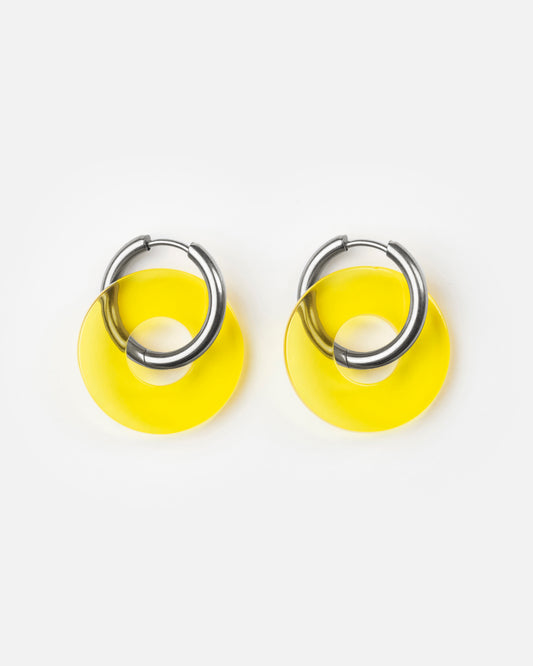 Boucles d'oreilles DONUTS - Jaune -