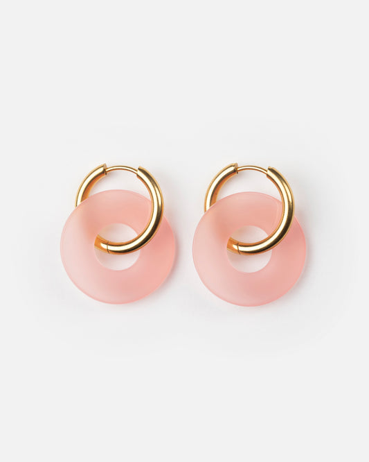 Boucles d'oreilles DONUTS - Rose pâle -