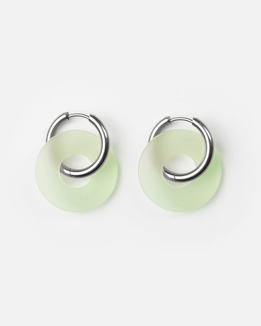 Boucles d'oreilles DONUTS - Vert amande -