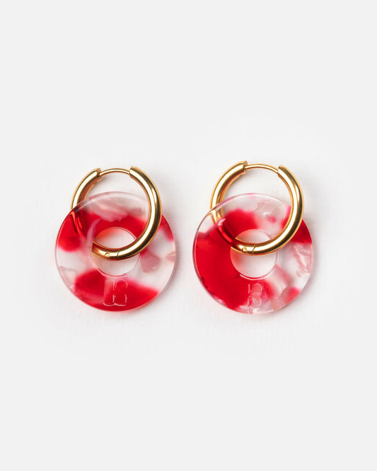 Boucles d'oreilles DONUTS - Rouge -