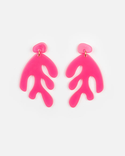 Boucles d'oreilles ALGAE - Fuchsia -