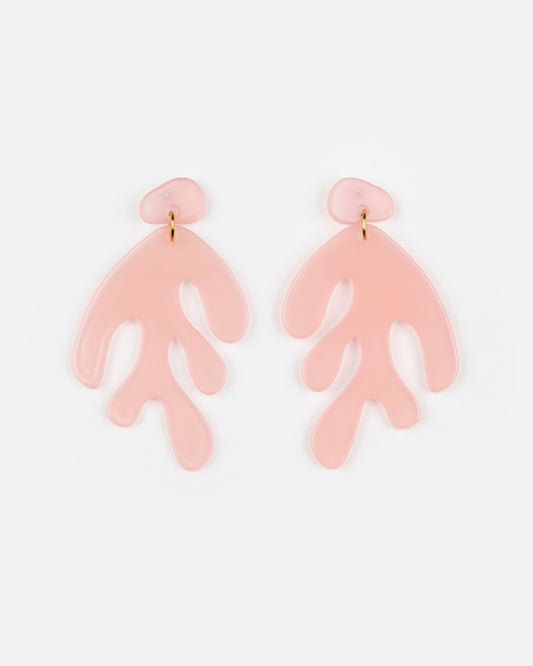 Boucles d'oreilles ALGAE - Rose pâle -