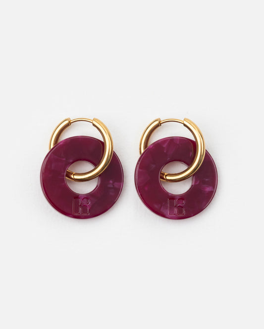 Boucles d'oreilles DONUTS - Cerise -