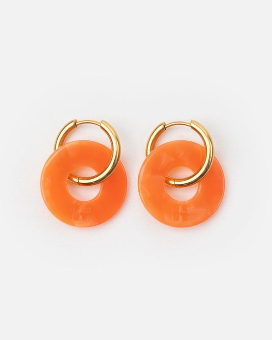 Boucles d'oreilles DONUTS - Orange -