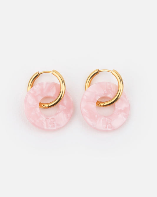 Boucles d'oreilles DONUTS - Rose -