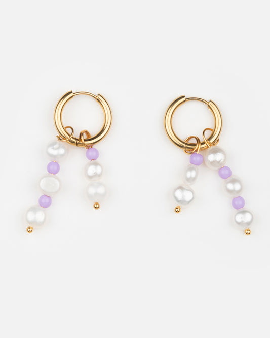 Boucles d'oreilles DOUCEUR - Lavande -