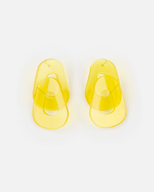 Boucles d'oreilles MAILLON - Jaune -