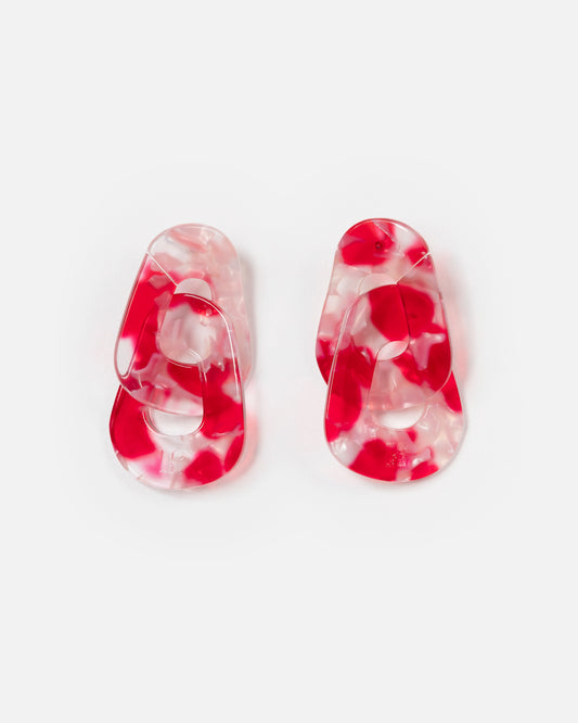 Boucles d'oreilles MAILLON - Rouge -