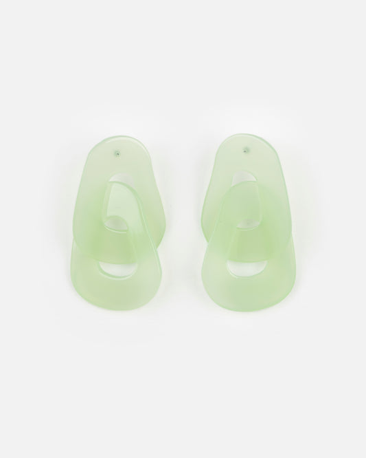 Boucles d'oreilles MAILLON - Vert amande -