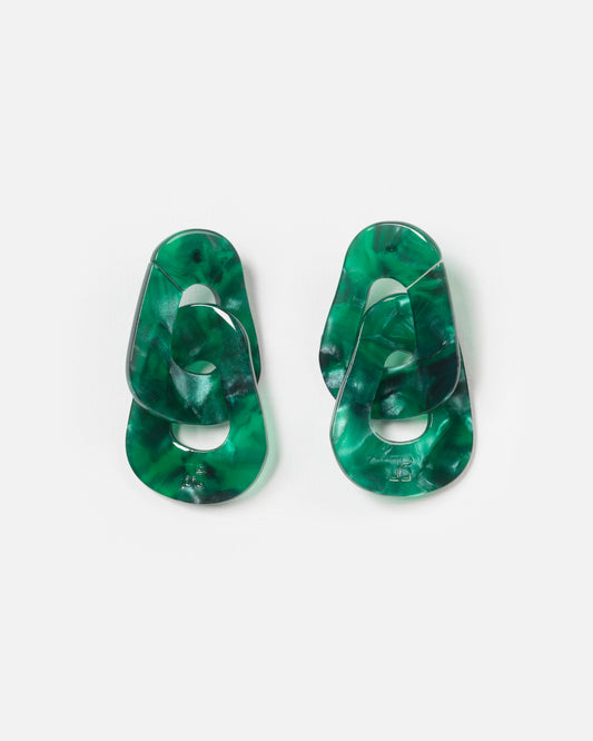 Boucles d'oreilles MAILLON - Vert -