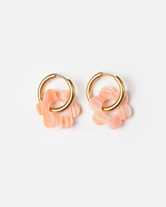 Boucles d'oreilles BABY FLEURETTE - Saumon -