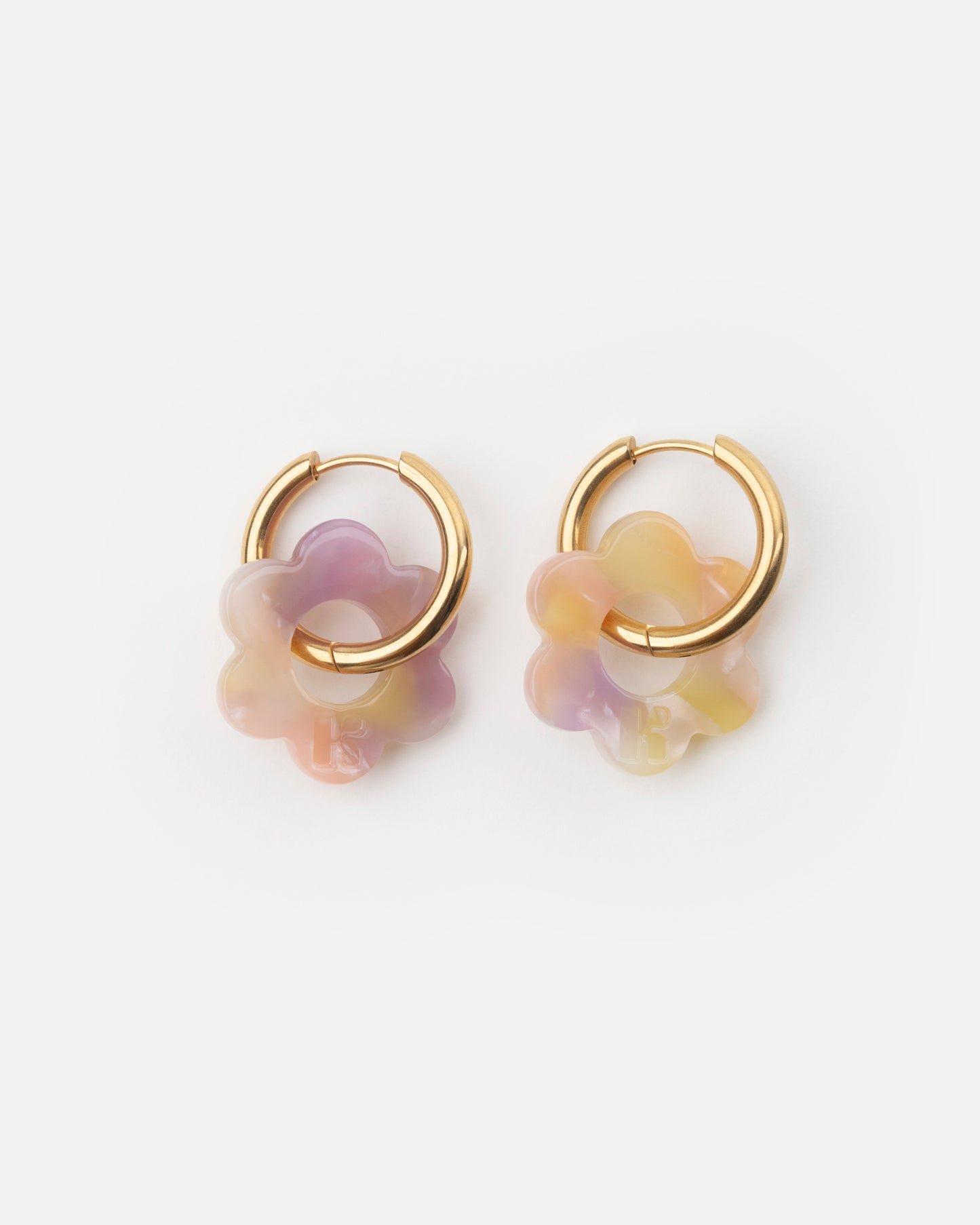 Boucles d'oreilles BABY FLEURETTE - Rose Orangé -