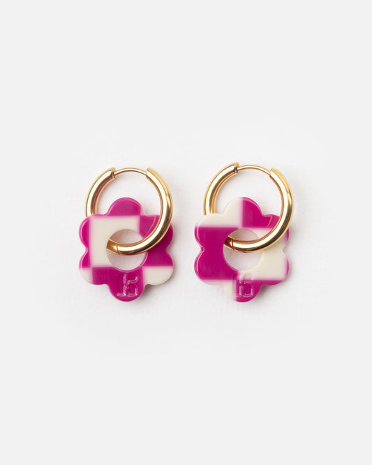 Boucles d'oreilles BABY FLEURETTE - Carreaux -