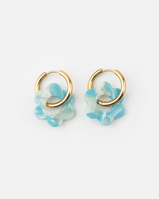 Boucles d'oreilles BABY FLEURETTE - Turquoise -