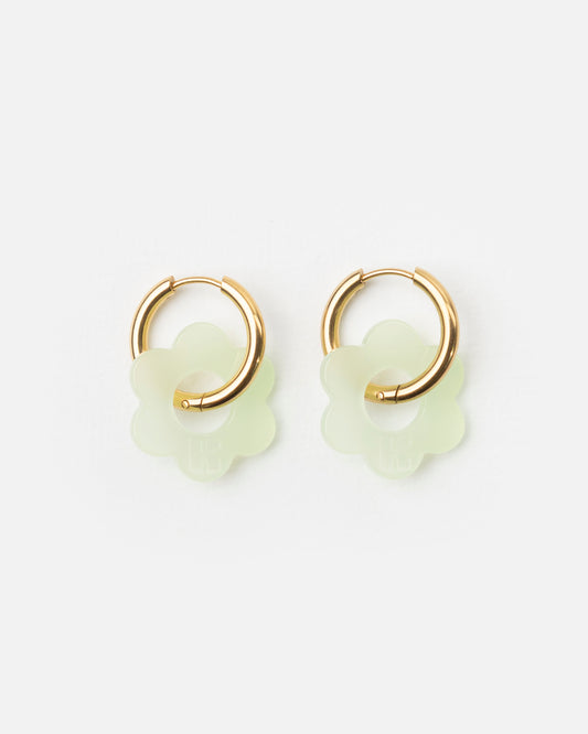Boucles d'oreilles BABY FLEURETTE - Vert amande -