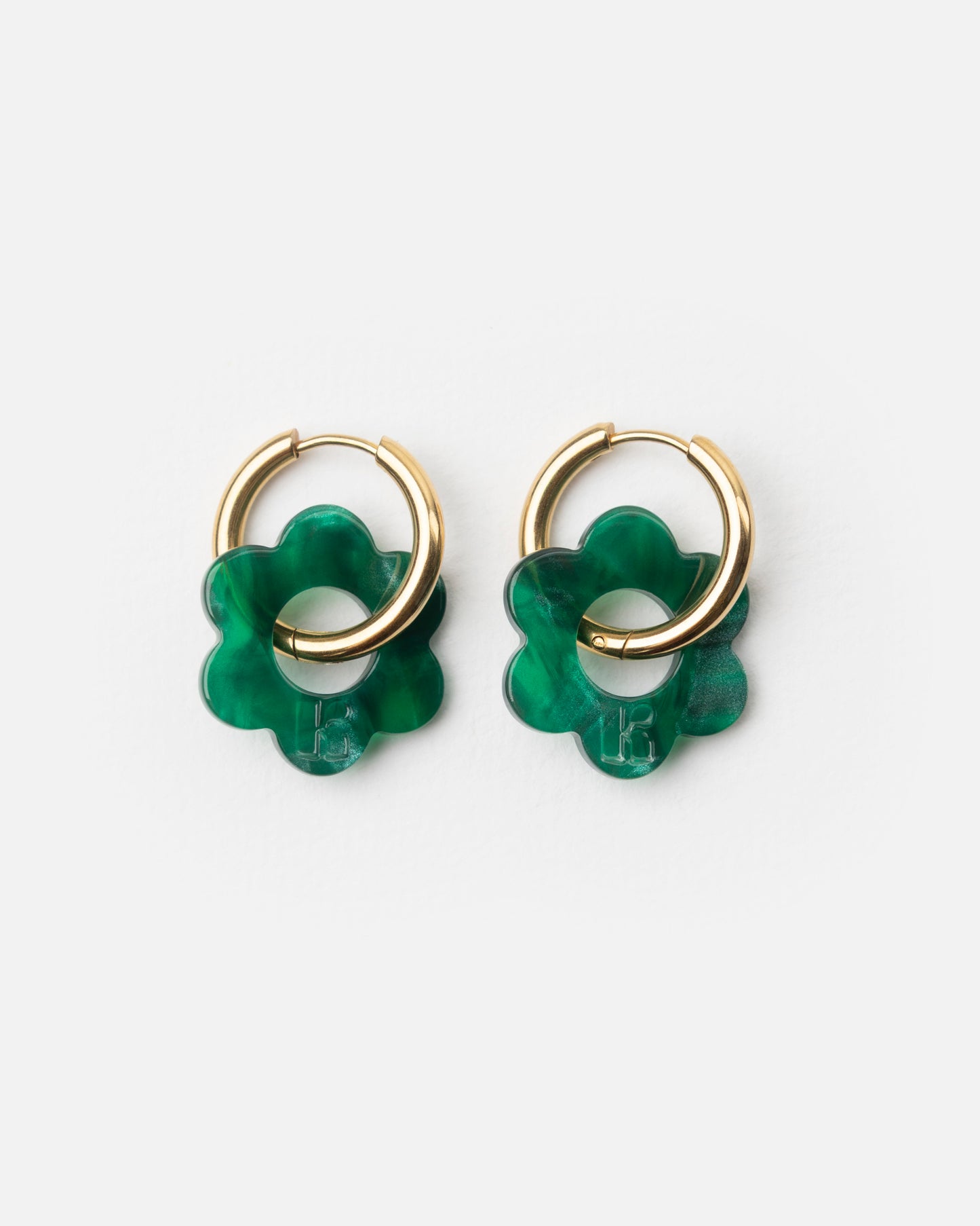 Boucles d'oreilles BABY FLEURETTE - Vertes -