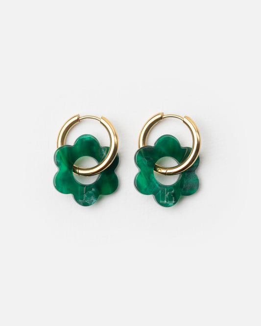 Boucles d'oreilles BABY FLEURETTE - Vertes -