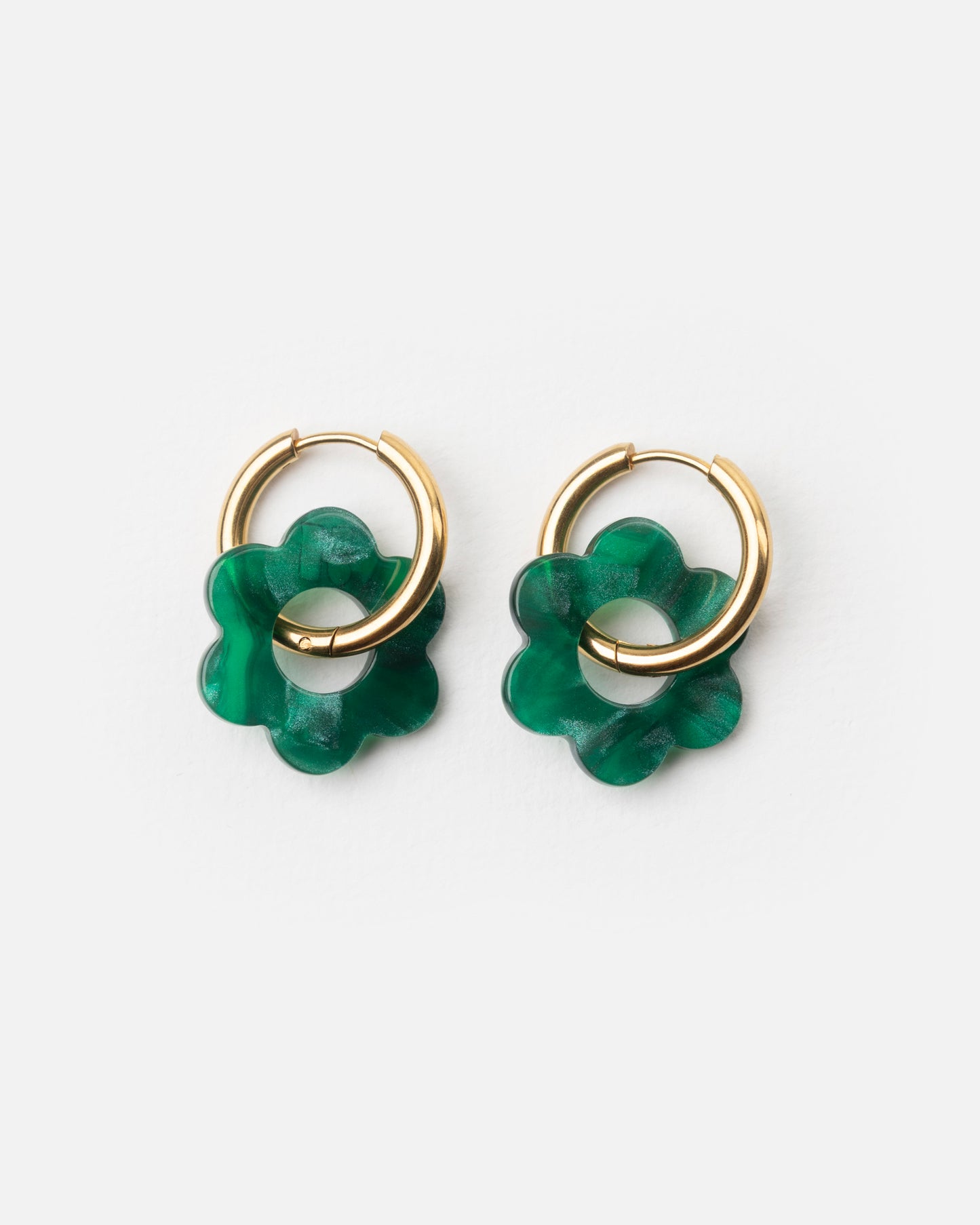 Boucles d'oreilles BABY FLEURETTE - Vertes -