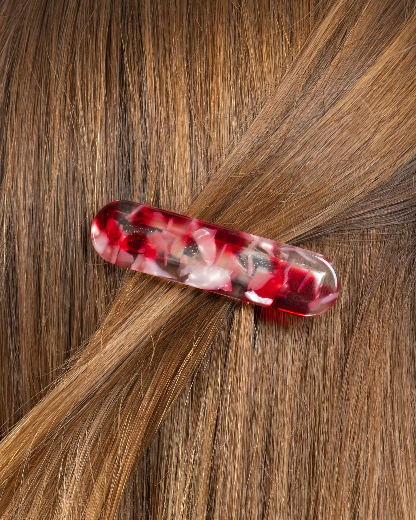 BARRETTE Arrondie - ROUGE -