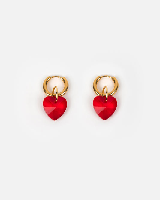 Boucles d'oreilles HEART ATTACK - ROUGE -