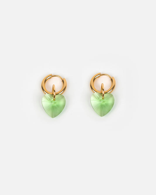 Boucles d'oreilles HEART ATTACK - VERT -