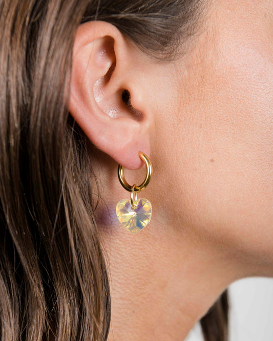 Boucles d'oreilles HEART ATTACK - IRISÉ -