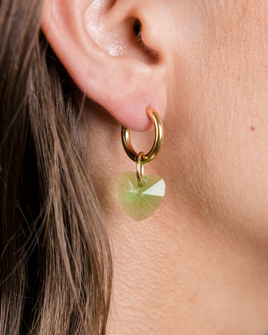 Boucles d'oreilles HEART ATTACK - VERT -