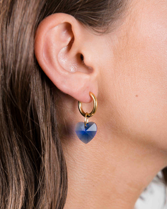 Boucles d'oreilles HEART ATTACK - BLEU -
