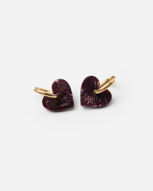 Boucles d'oreilles LOVA LOVA - Lie de vin -
