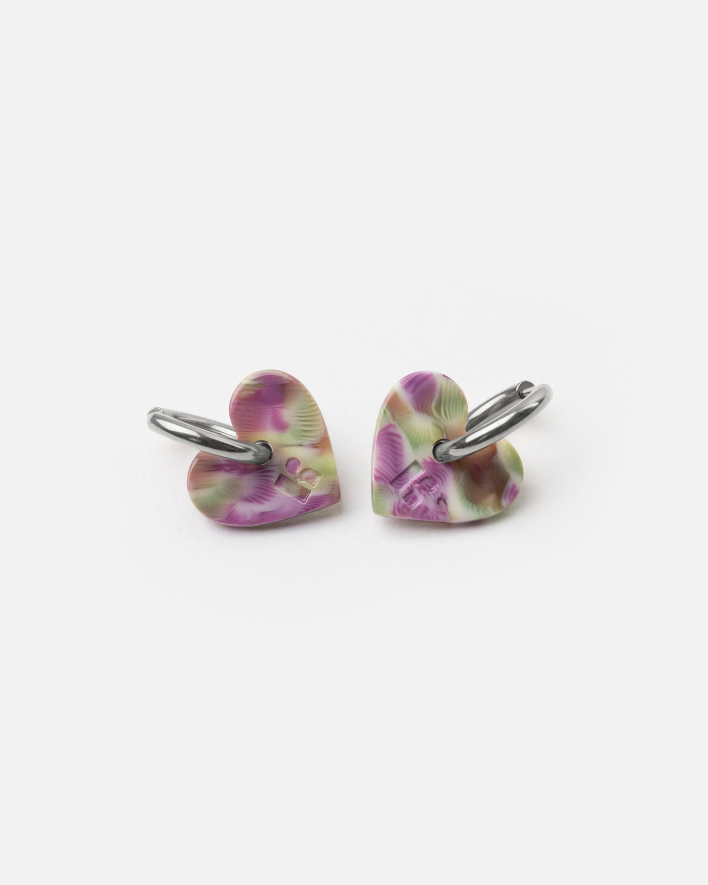Boucles d'oreilles LOVA LOVA - Magenta et vert -