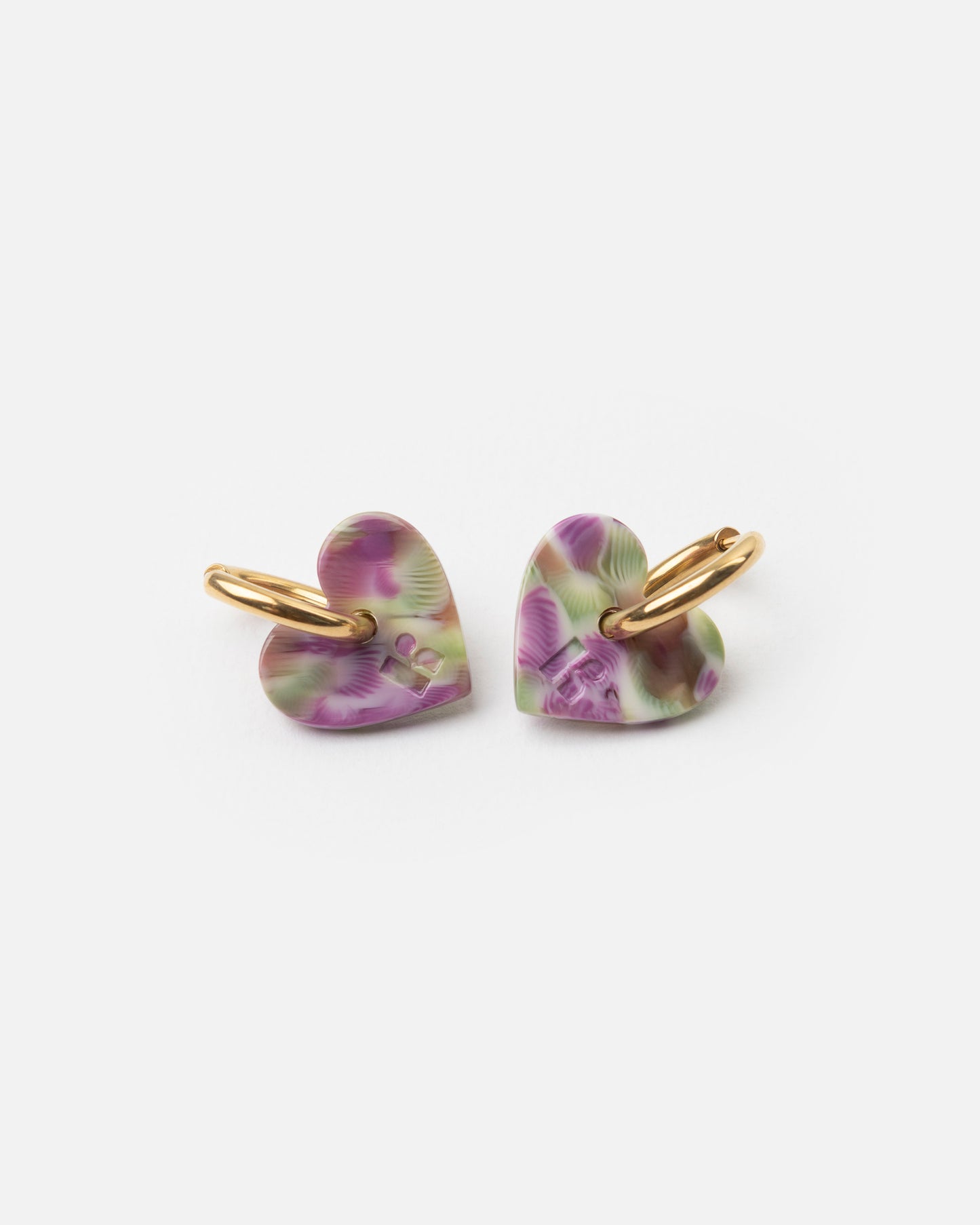 Boucles d'oreilles LOVA LOVA - Magenta et vert -